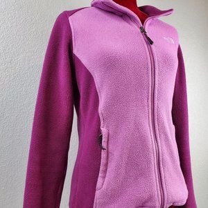 The North Face Womens Pink Purple Fleece Full Zip